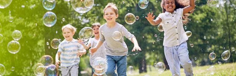 Children running